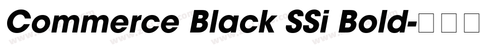 Commerce Black SSi Bold字体转换